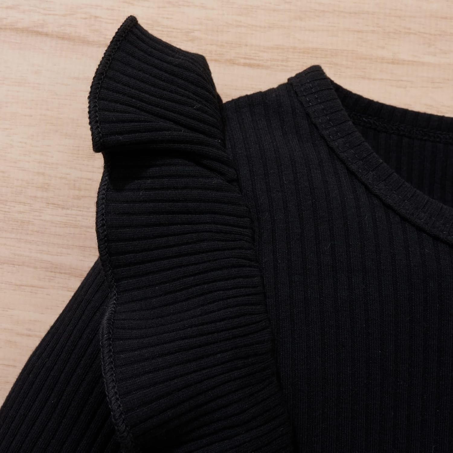 Baby Toddler Girl Outfits Fall Winter Clothes Turtleneck Knitted Cotton Long Sleeves Tops & Button Mini Skirts Set