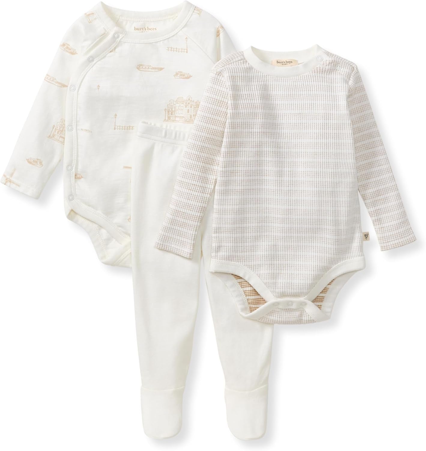 Unisex Baby Bodysuit and Pant Set, 100% Organic Cotton Infant Outfit