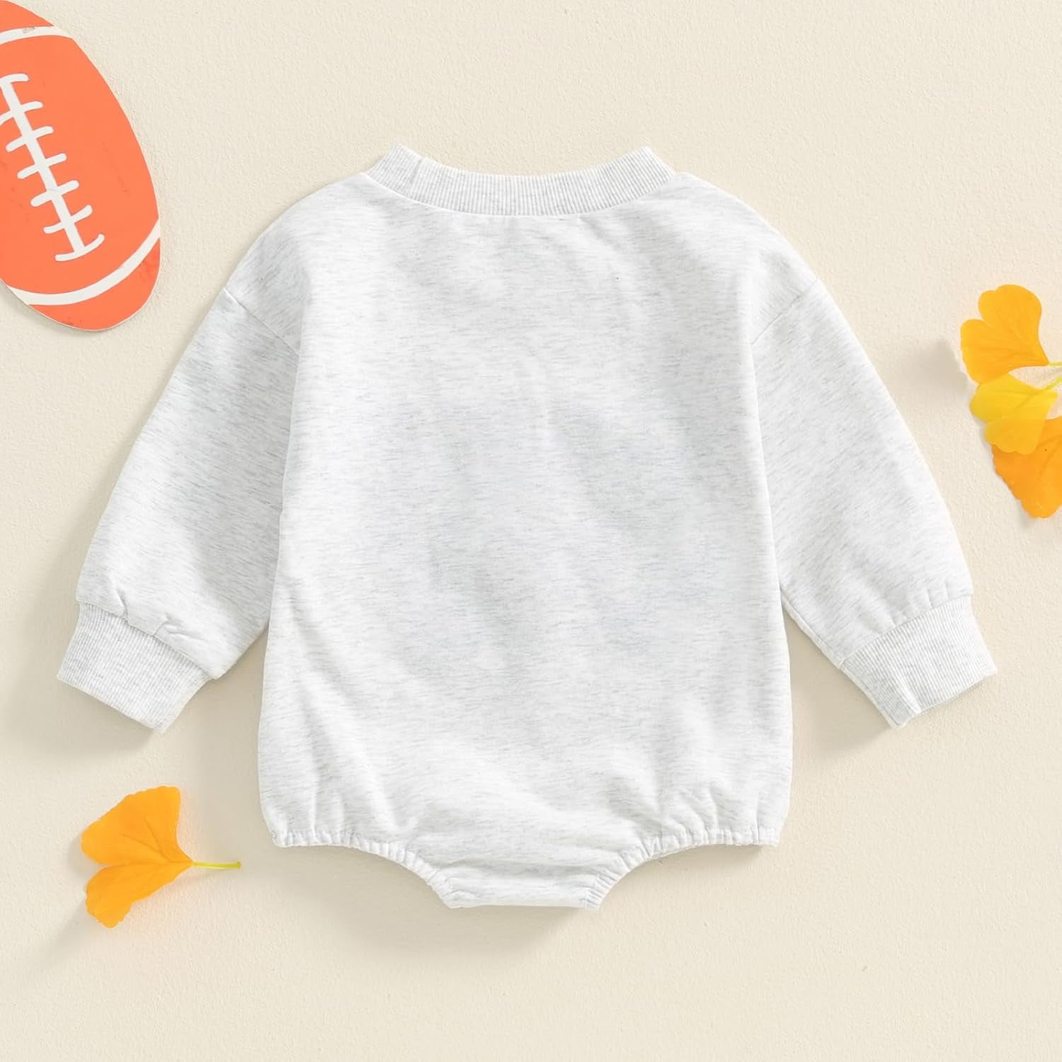 Newborn Baby Girl Boy Football Outfit Sweatshirts Romper Game Day Oversized Bodysuit Sweater Fall Winter Pullover
