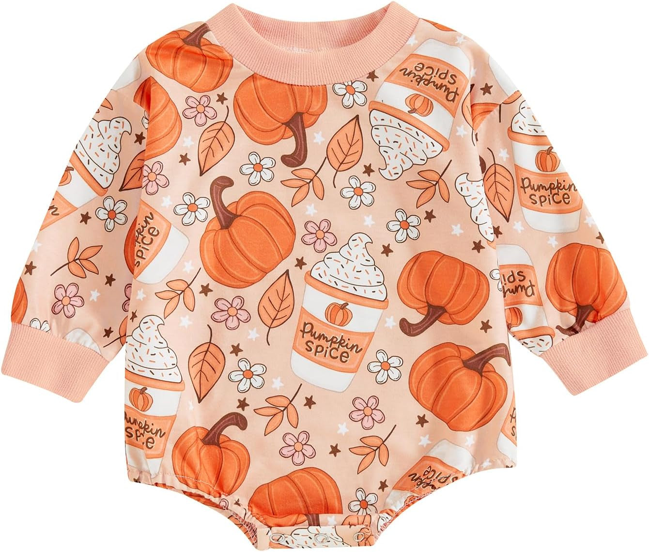 Newborn Baby Boy Girl Fall Winter Clothes Long Sleeve Bubble Sweatshirt Romper Cute Infant One Piece Outfit