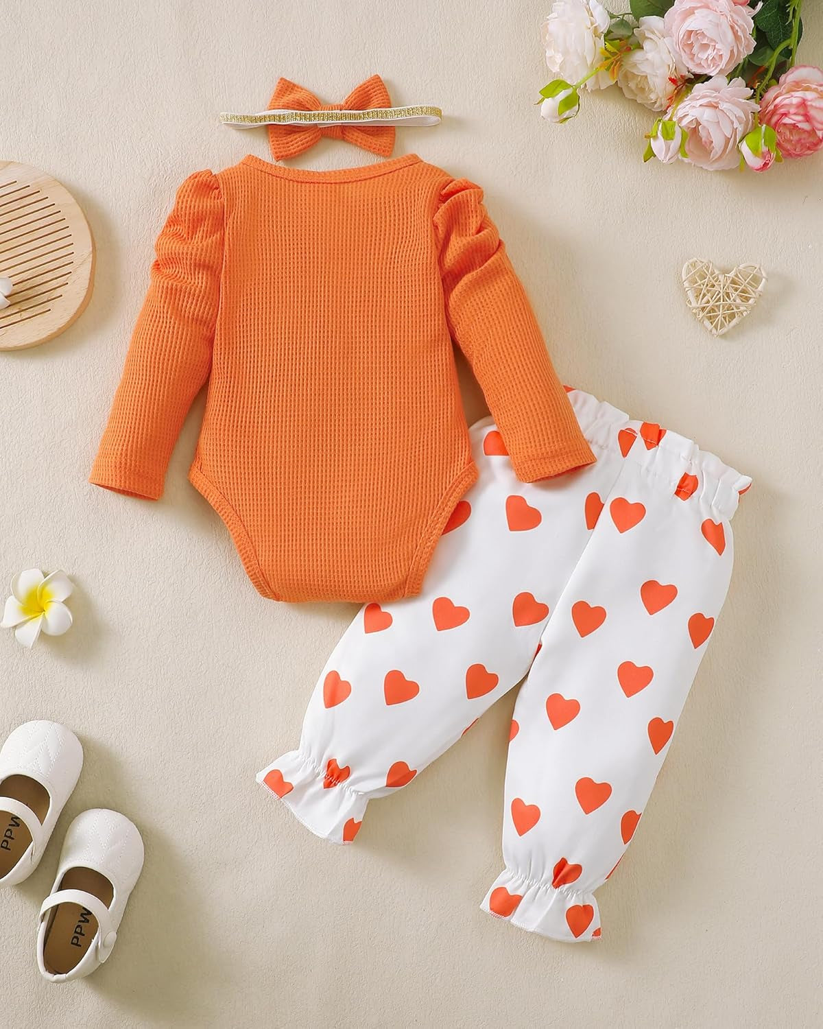 Baby Girl Clothes Newborn Girl Fall Winter Outfits Pants Set Preemie Clothing Headband 0 3 6 12 18 Months