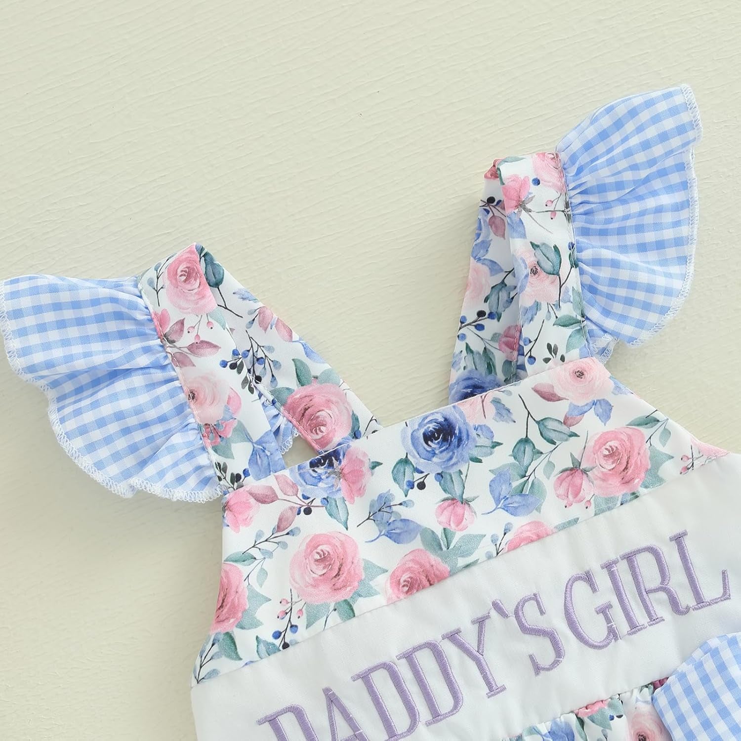 Newborn Baby Girl Clothes Letter Print Flying Sleeve Romper Bodysuit Cute Summer Jumpsuit Daddys Girl Baby Clothes