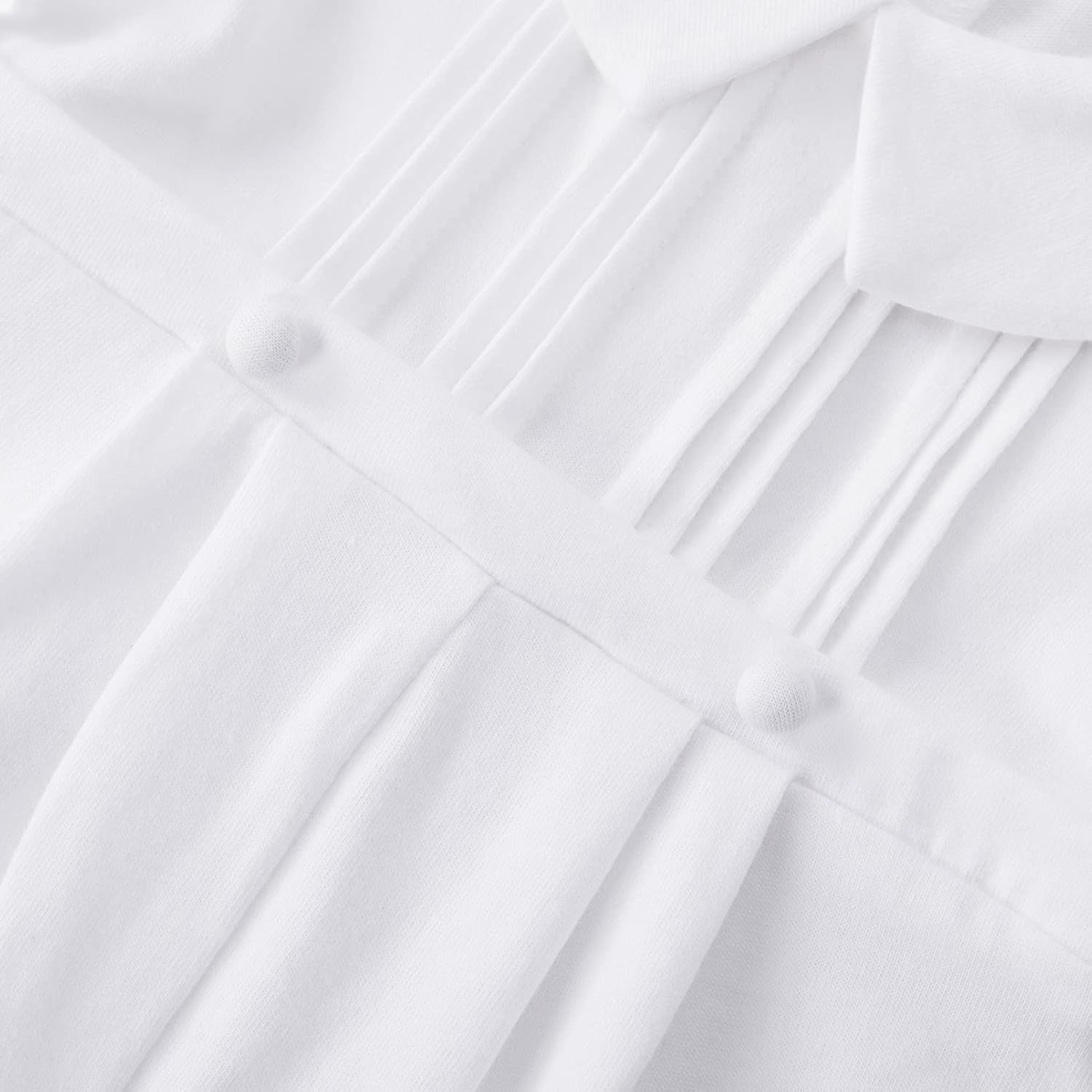 Unisex Baby Jumpsuit Infant Boys Girls Cotton Spring Fall Romper One-Piece Coverall Baptism Outfit White 0-24 Months