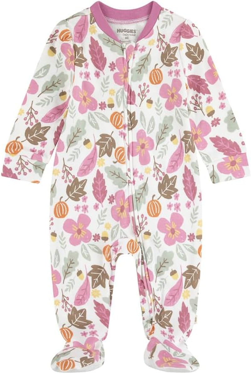 Baby-Girls Printed Footed Coverall