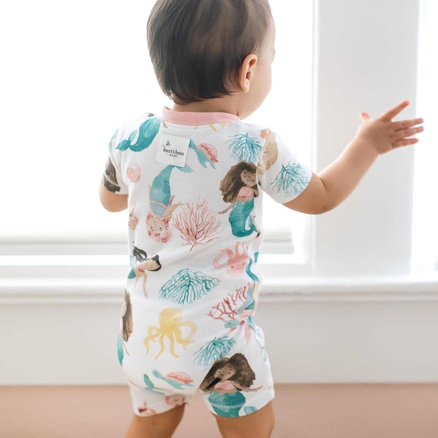 Unisex Baby Short Sleeve Pajamas, One-Piece Sleeper Romper Pjs, Snug Fit for Infants 3 to 24 Months