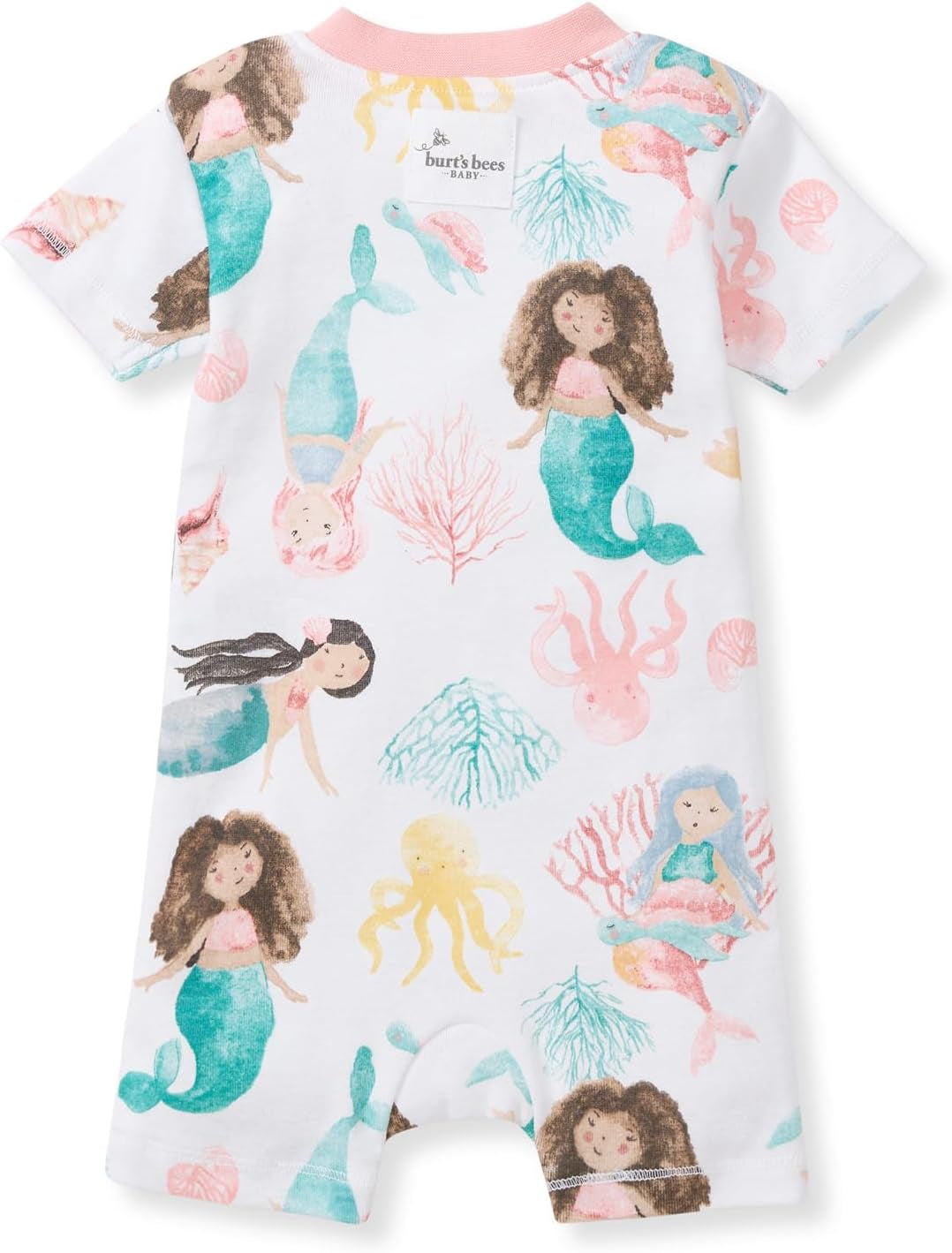 Unisex Baby Short Sleeve Pajamas, One-Piece Sleeper Romper Pjs, Snug Fit for Infants 3 to 24 Months