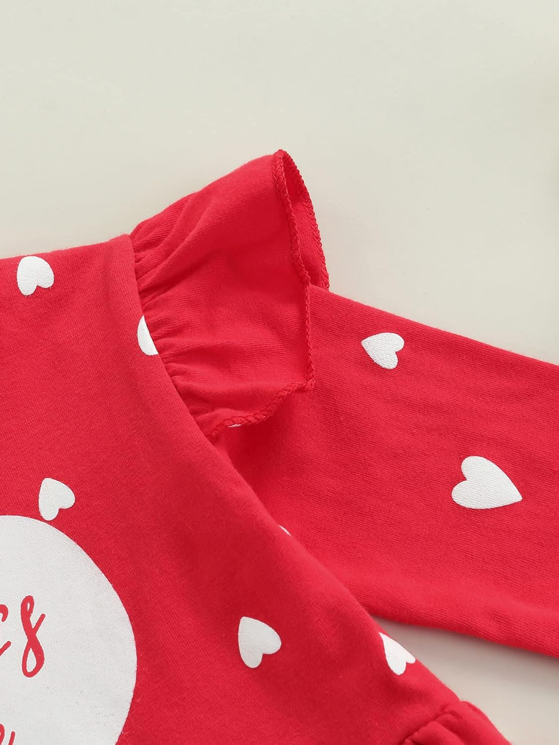 Baby Valentines Day Outfit Girl, Long Sleeve Tulle Tutu Dress Heart Design Sweatshirt Princess Dress Valentines Day Gift (A, 4-5T)
