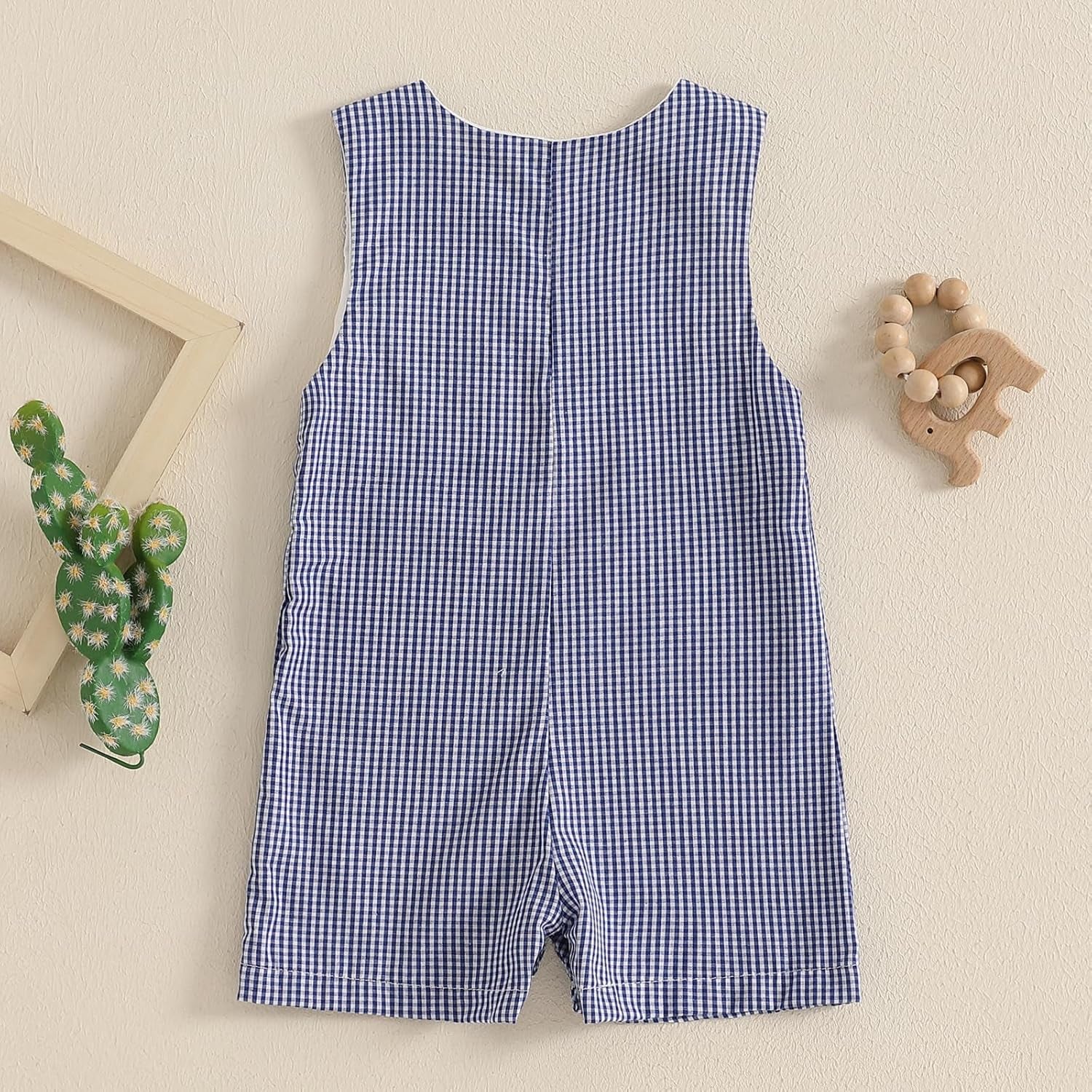 Toddler Western Baby Boy Clothes Horse Riding Embroidery Smocked Jumpsuit Sleeveless Romper Spring Summer Outfit