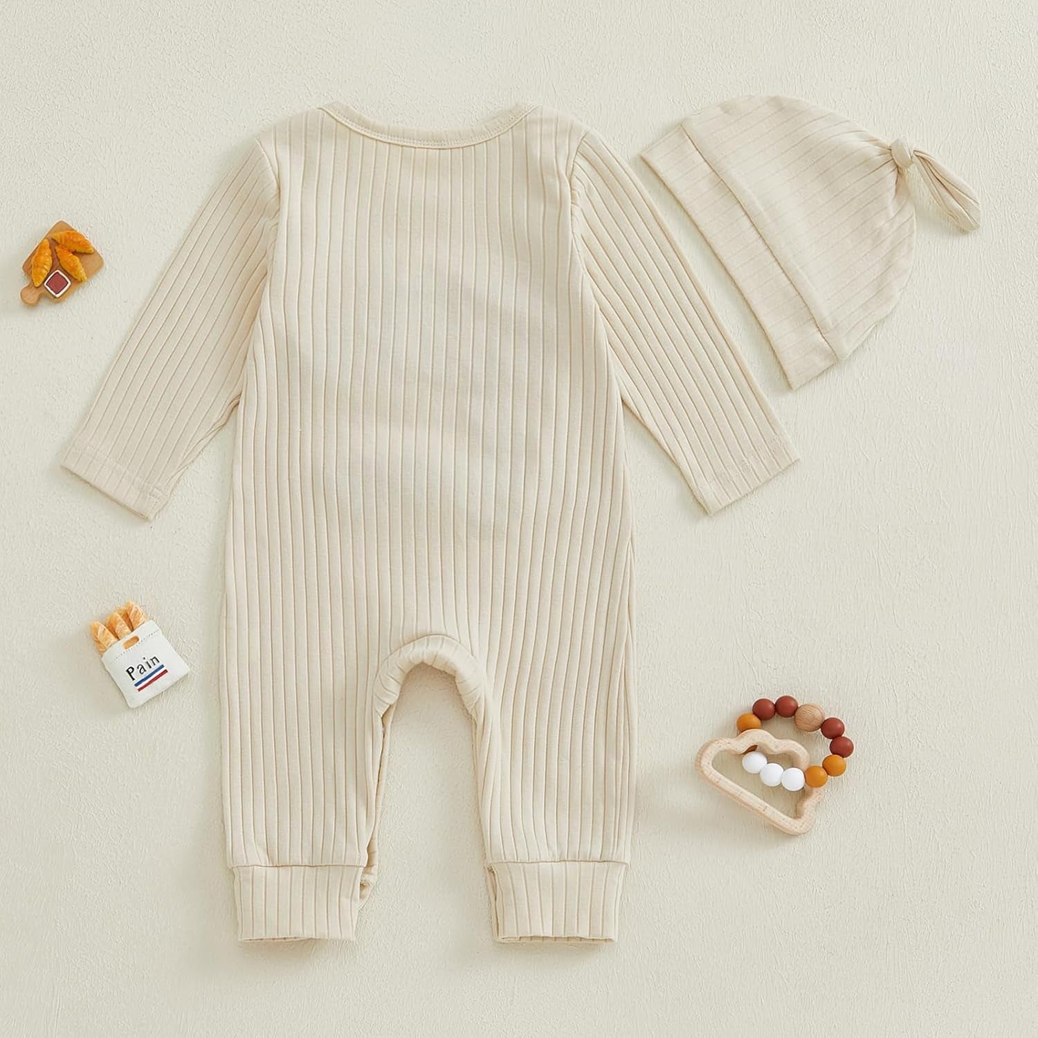 Newborn Baby Boys Girls Romper Long Sleeve Lil Bro Letter Print Solid Color Bodysuit Jumpsuit