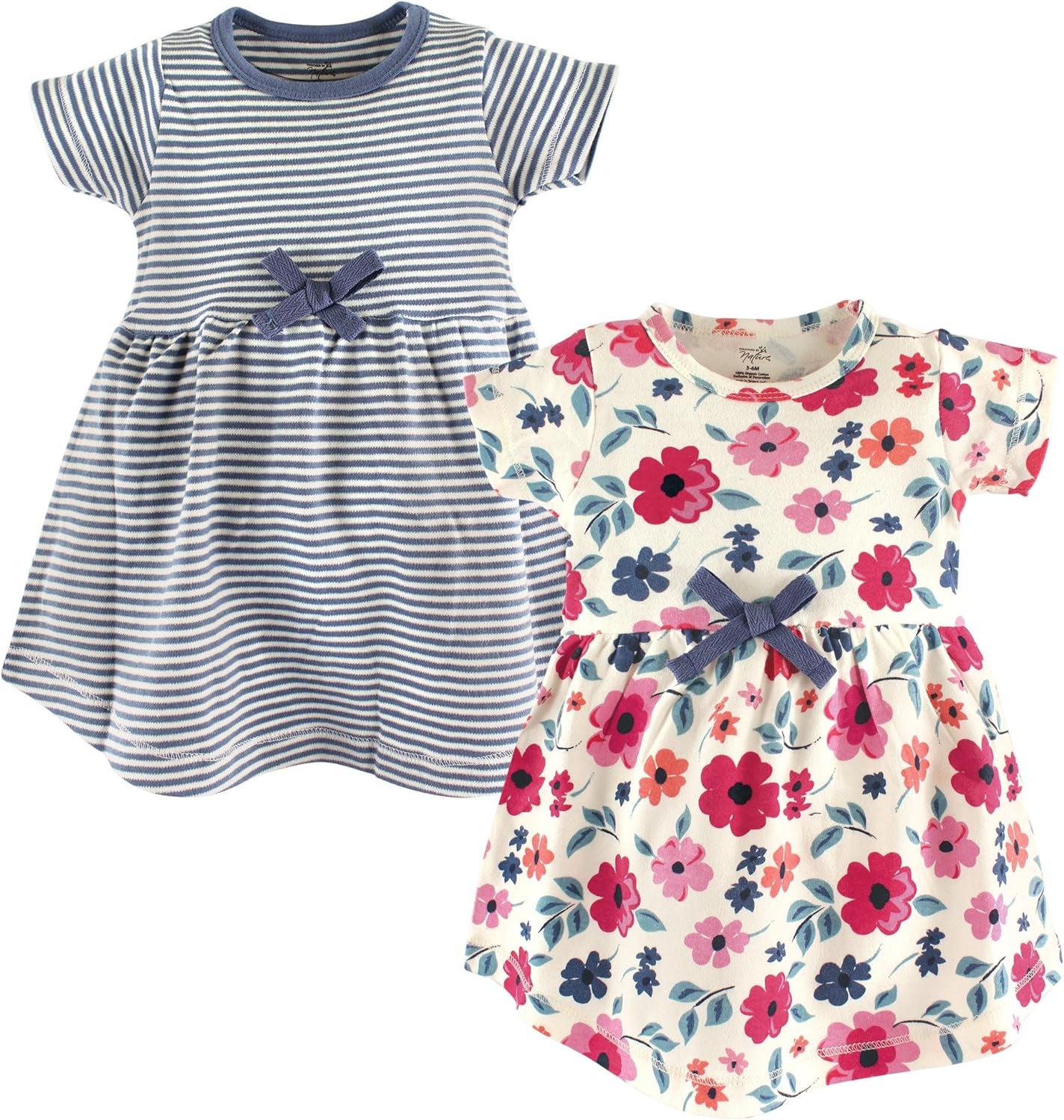 Girls' One Size Organic Cotton Short Long-Sleeve Dresses
