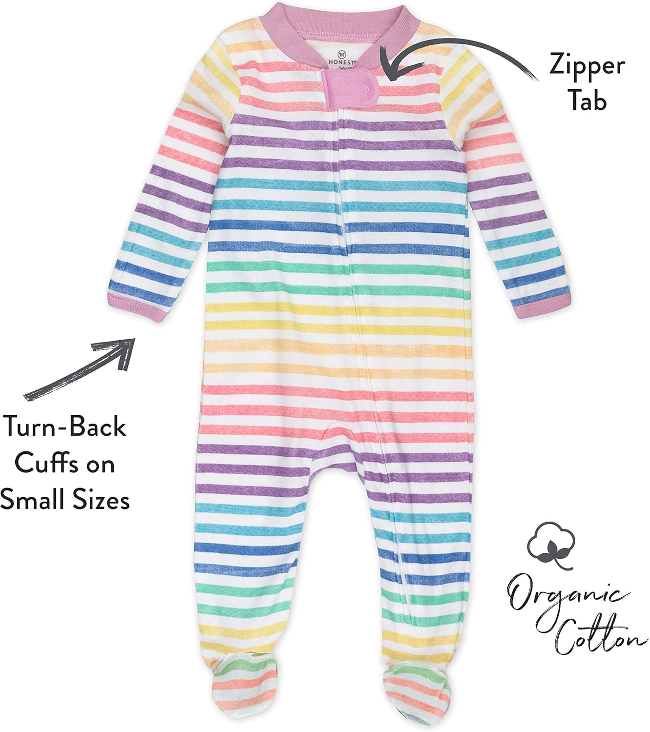 Sleep & Play Footed One-Piece Pajama Sleeper 100% Organic Cotton, Baby Girls