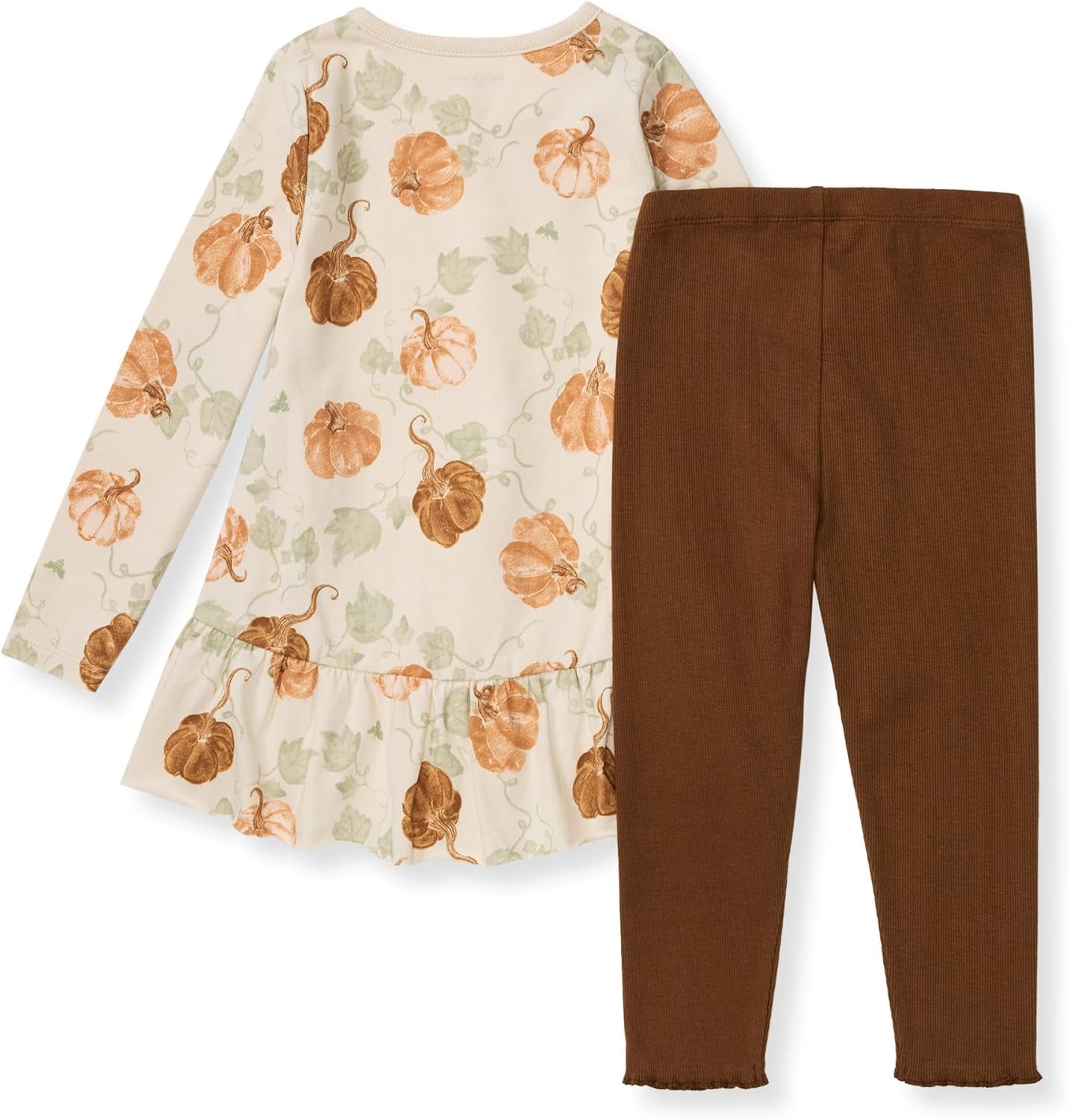 Baby Girls' Long Sleeve Top and Pant Set, 100% Organic Cotton
