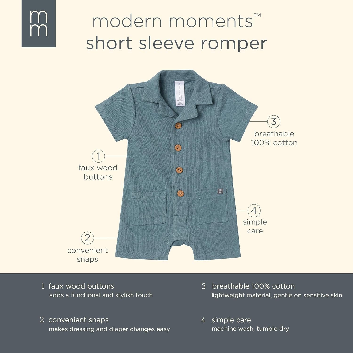 Baby-Boys Short Sleeve Romper