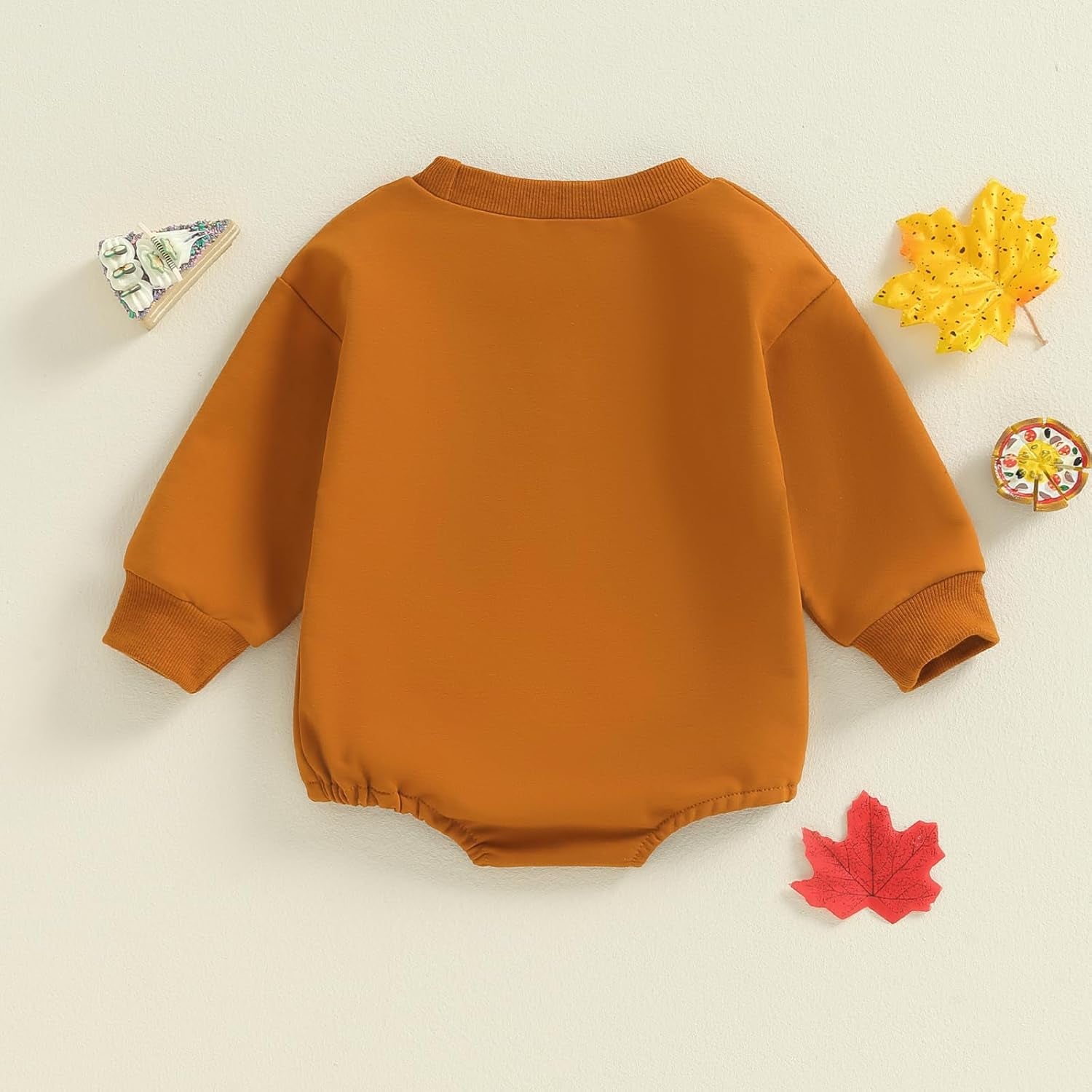 Infant Toddler Baby Boys Girls Thanksgiving Outfit Homemade Rolls Bubble Sweatshirt Romper Bodysuit Fall Clothes