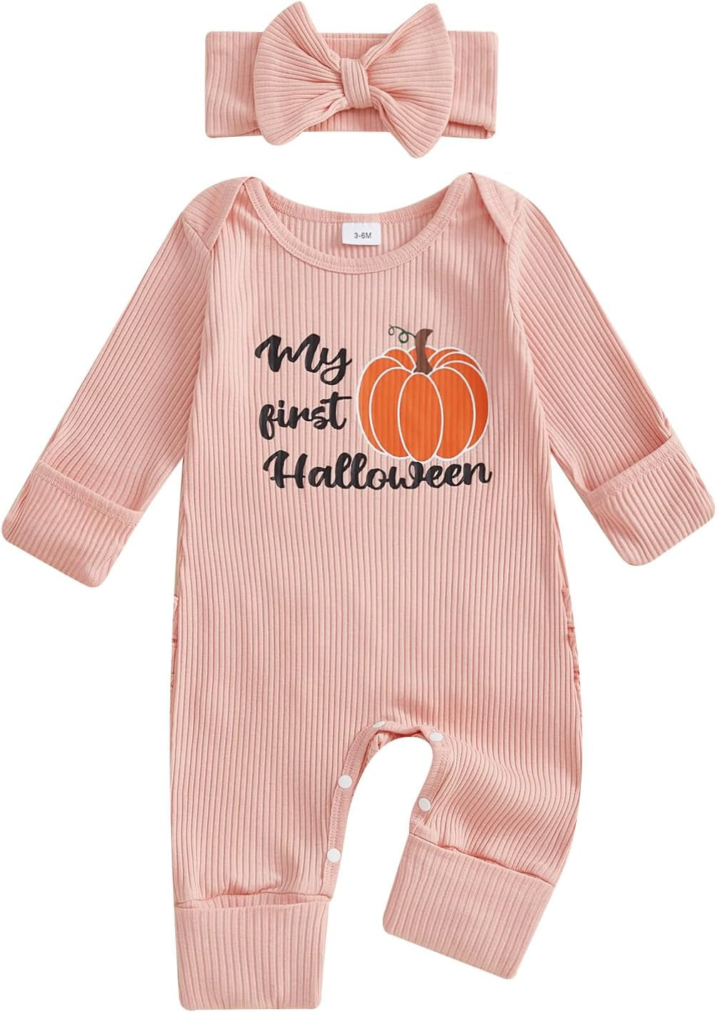 My First Thanksgiving Baby Girl Outfit Newborn Turkey Jumpsuit Romper Cute One Piece Onesie Infant Fall Clothes