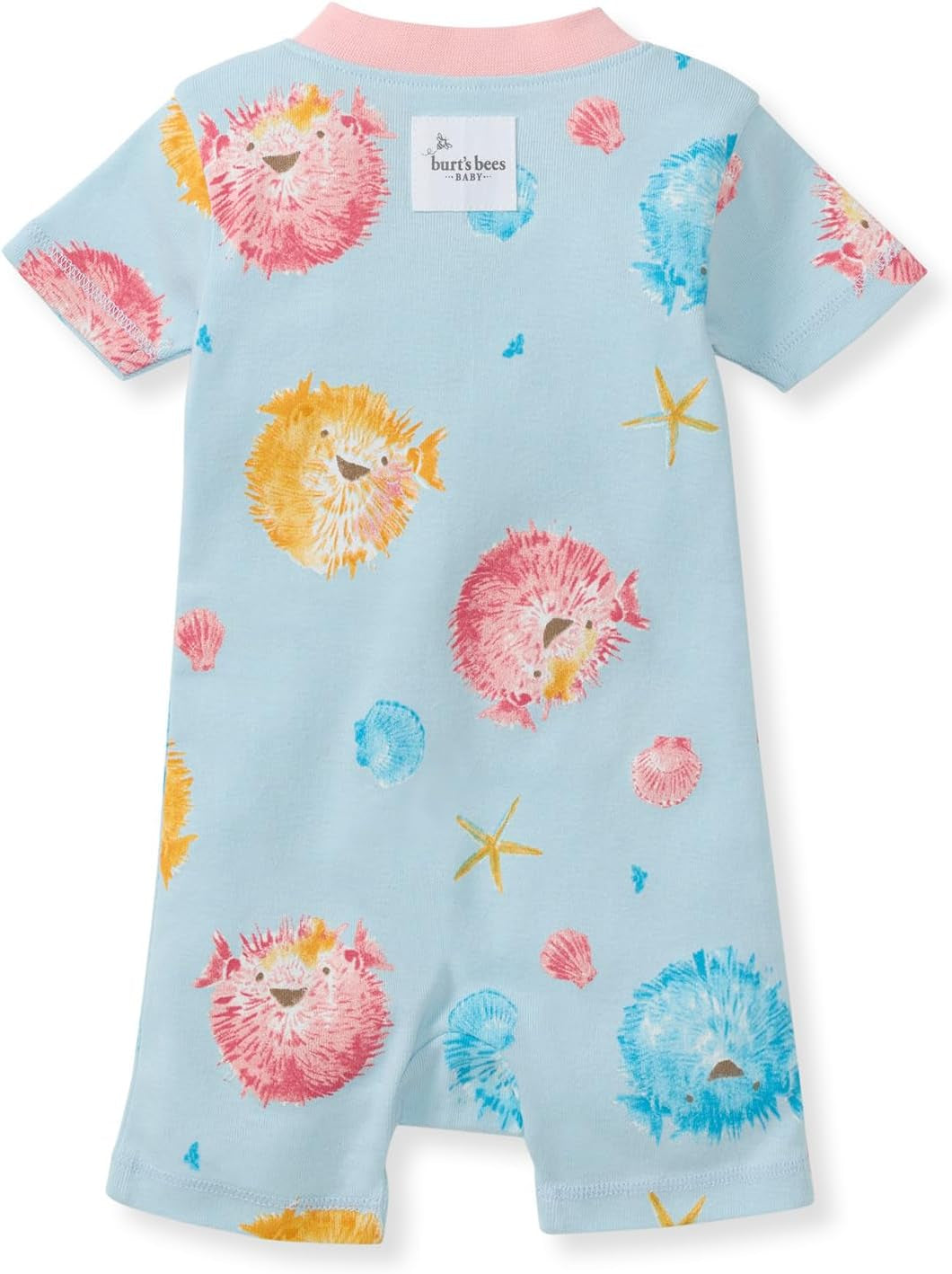 Unisex Baby Short Sleeve Pajamas, One-Piece Sleeper Romper Pjs, Snug Fit for Infants 3 to 24 Months
