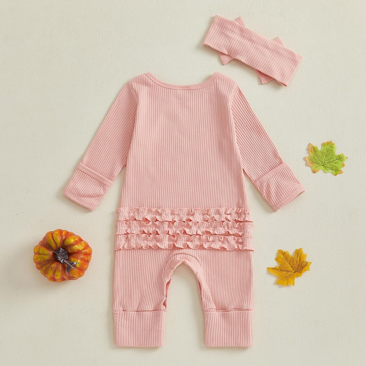 My First Thanksgiving Baby Girl Outfit Newborn Turkey Jumpsuit Romper Cute One Piece Onesie Infant Fall Clothes