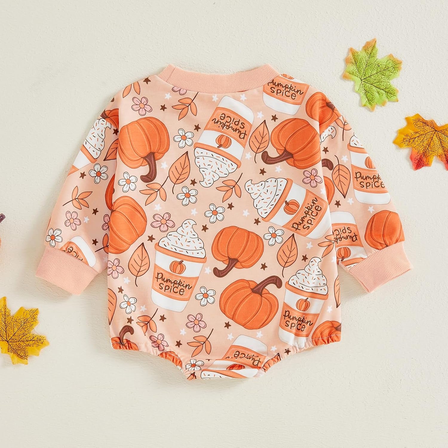 Newborn Baby Boy Girl Fall Winter Clothes Long Sleeve Bubble Sweatshirt Romper Cute Infant One Piece Outfit