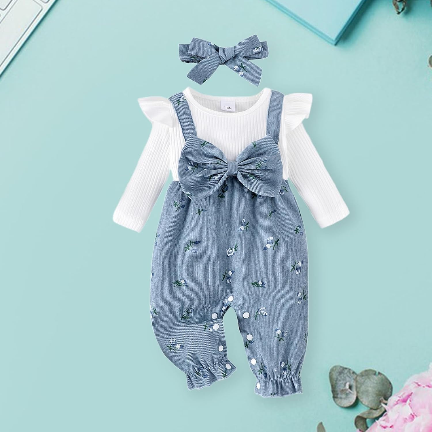 Newborn Baby Girl Clothes Fall Winter Pumpkin Onesie Long Sleeve Romper Infant Jumpsuit Cute Halloween Outfits