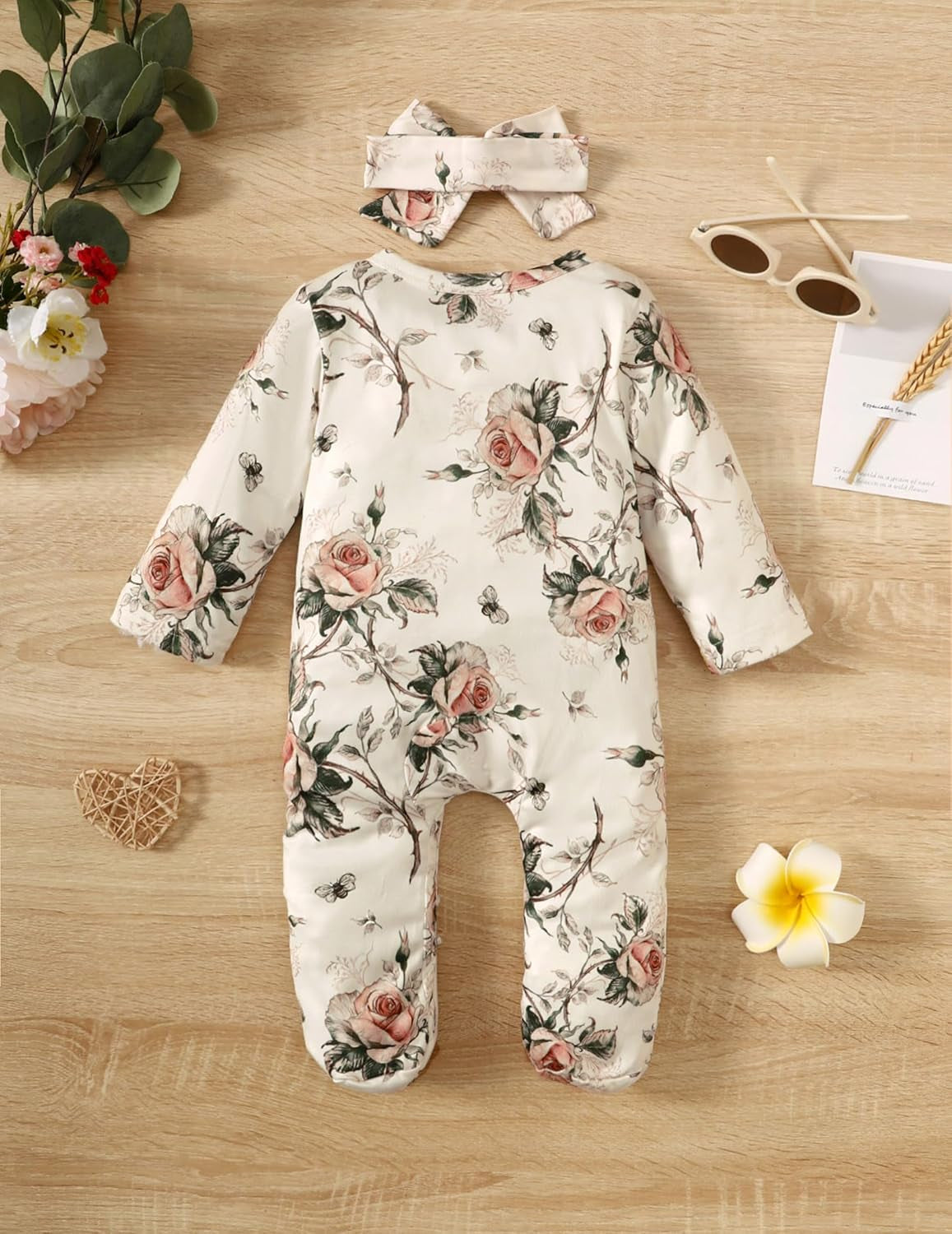 Newborn Baby Girl Clothes Ruffle Jumpsuit Romper Infant Coming Home Outfit for Baby Girl