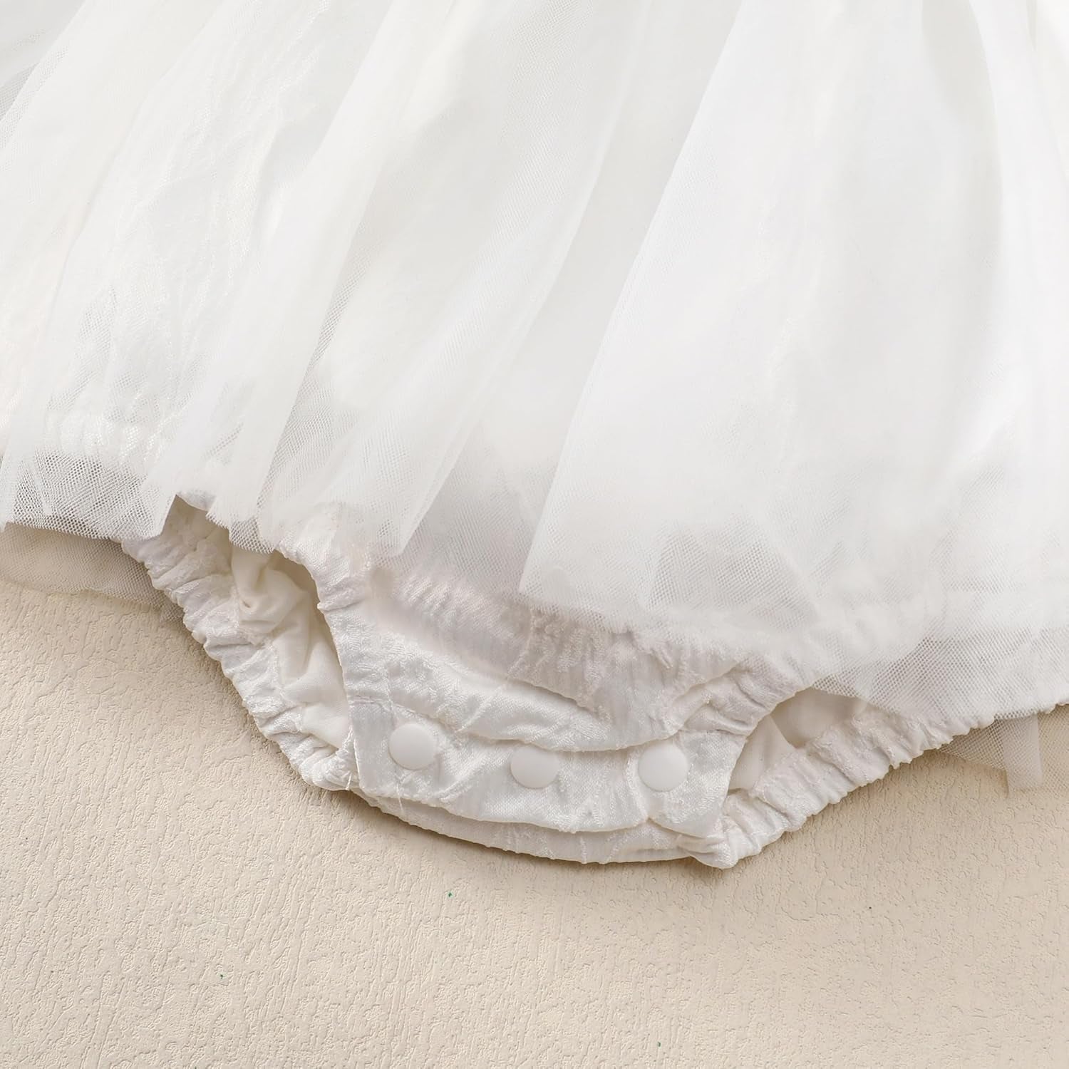 Newborn Baby Girl Romper Dress Tulle Long Sleeve Onsies Dress Fall Princess Wedding One-Piece Dresses