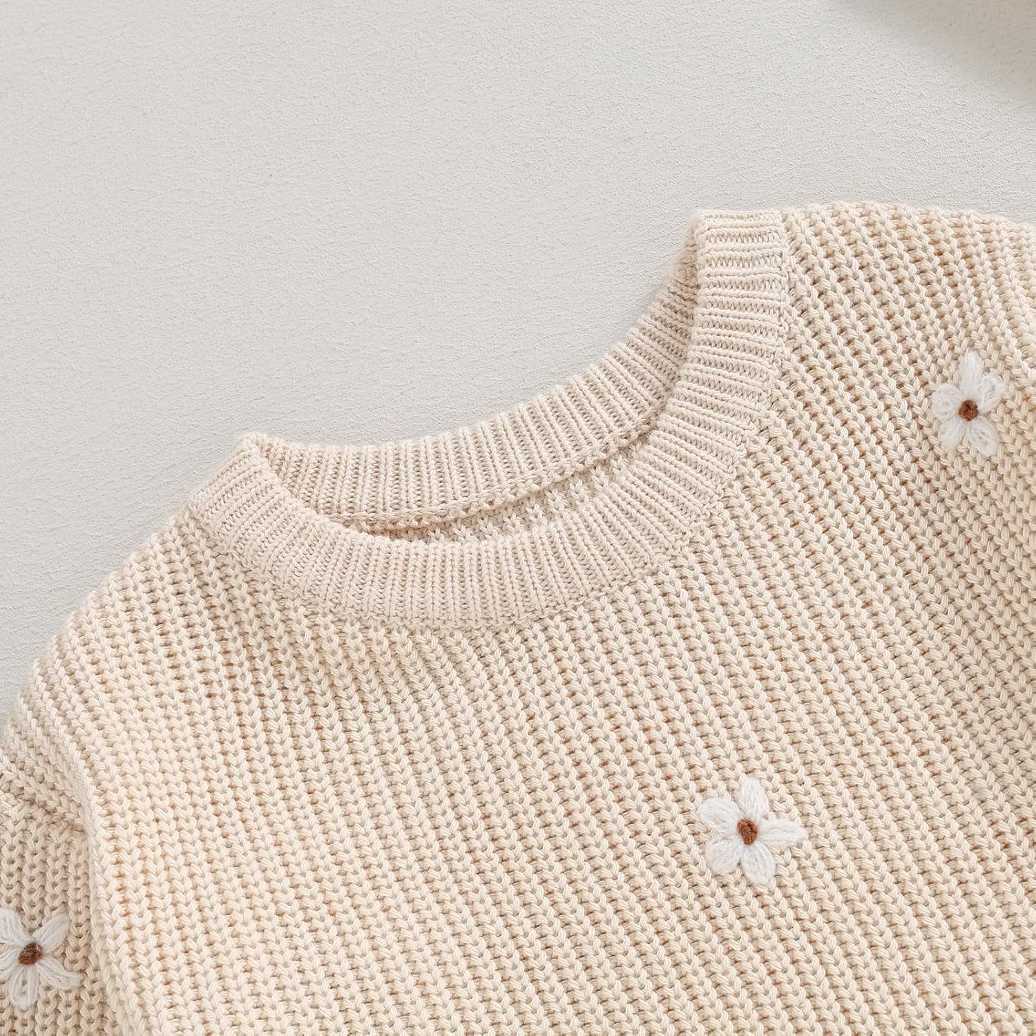 Baby Girl Boy Sweater Knit Oversized Pullover Sweatshirt Romper Onesie Warm Fall Winter Clothes Outfit Newborn