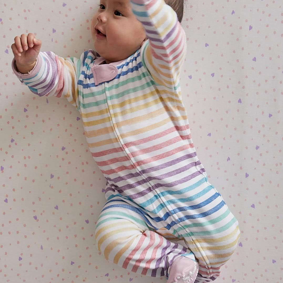 Sleep & Play Footed One-Piece Pajama Sleeper 100% Organic Cotton, Baby Girls