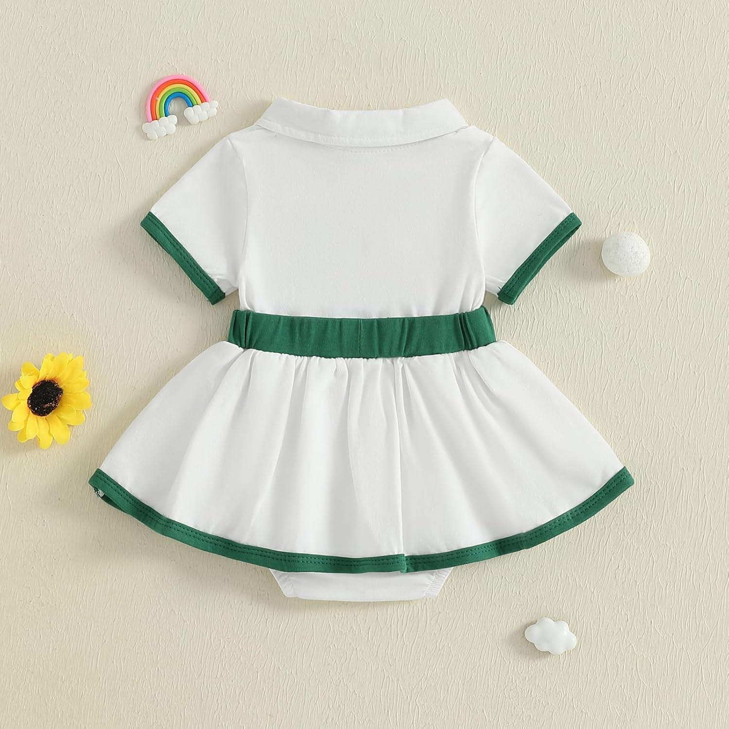 Newborn Baby Girl Golf Outfit Golf Short Sleeve Romper Dress Infant Onesie a Line Dresses Summer Cute Clothes