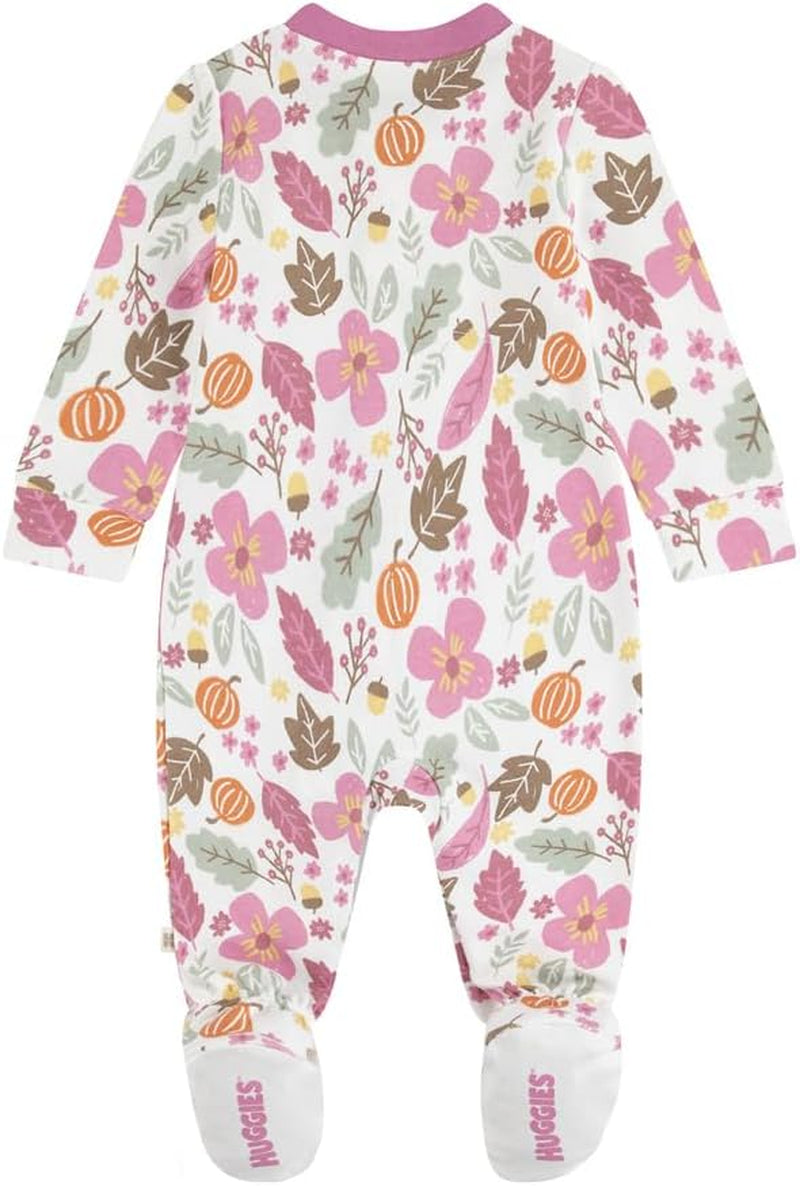 Baby-Girls Printed Footed Coverall