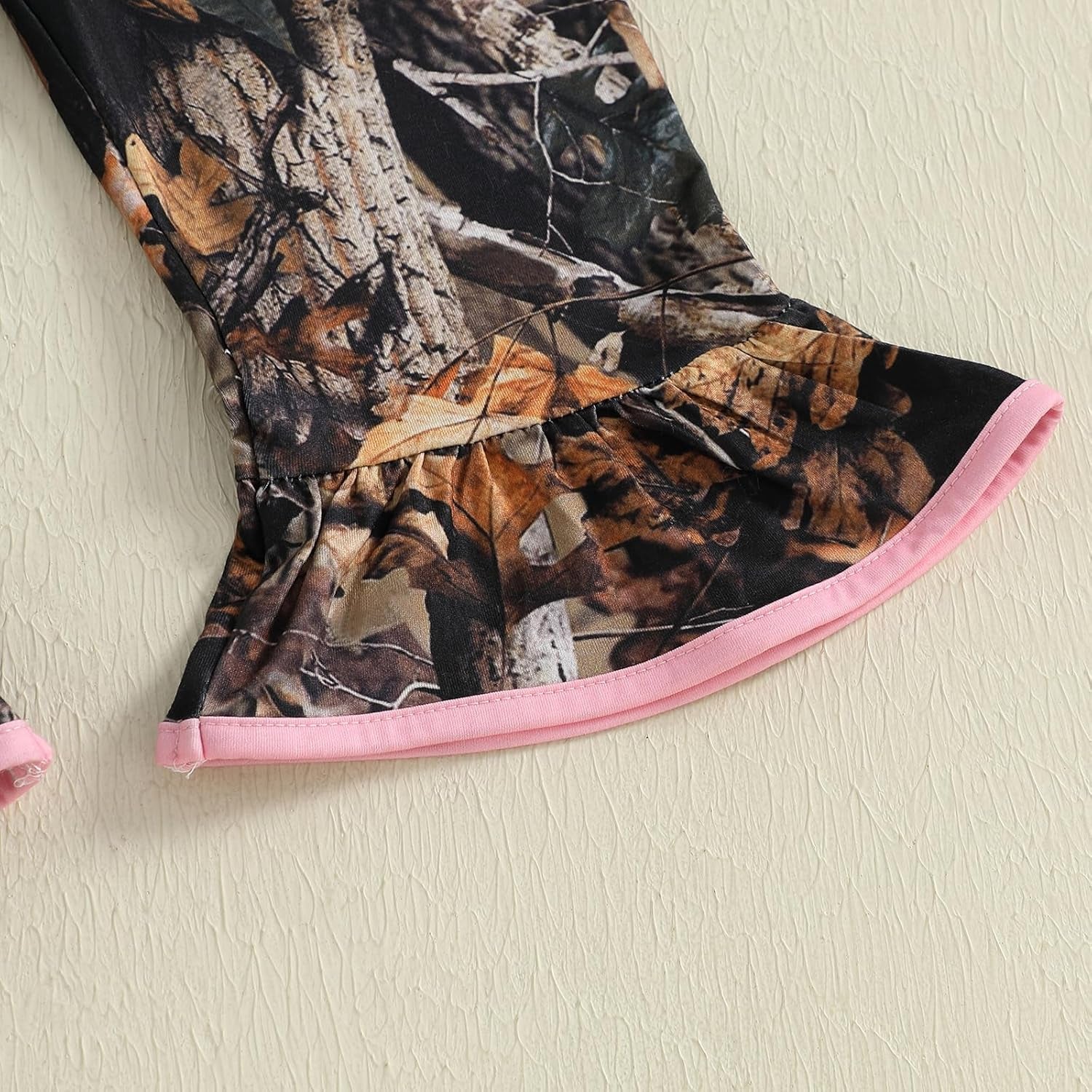 Newborn Baby Girl Hunting Clothes Deer Long Sleeve Romper Jungle Camo Flare Pants Set 3 Piece Fall Winter Outfit