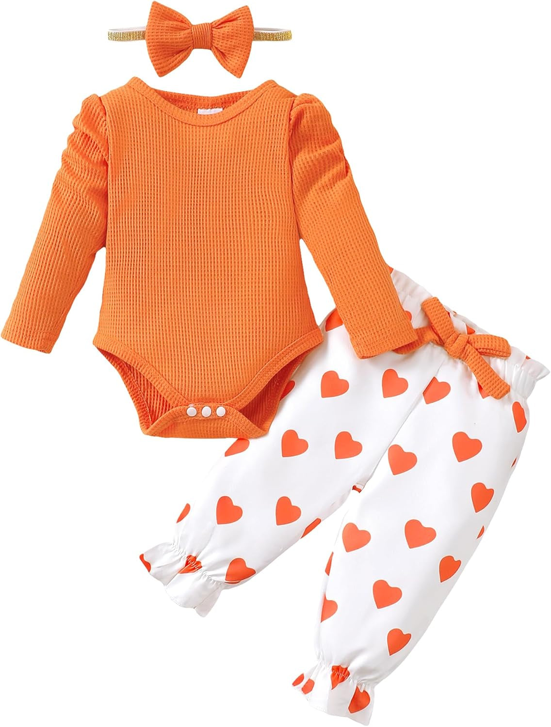 Baby Girl Clothes Newborn Girl Fall Winter Outfits Pants Set Preemie Clothing Headband 0 3 6 12 18 Months