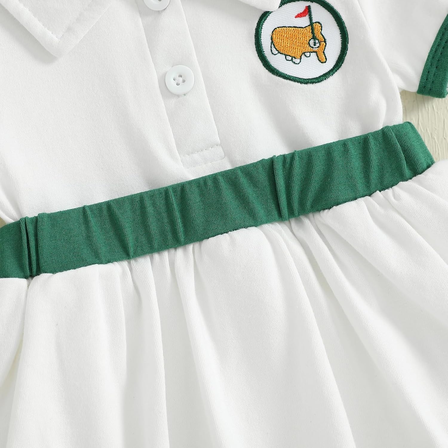 Newborn Baby Girl Golf Outfit Golf Short Sleeve Romper Dress Infant Onesie a Line Dresses Summer Cute Clothes