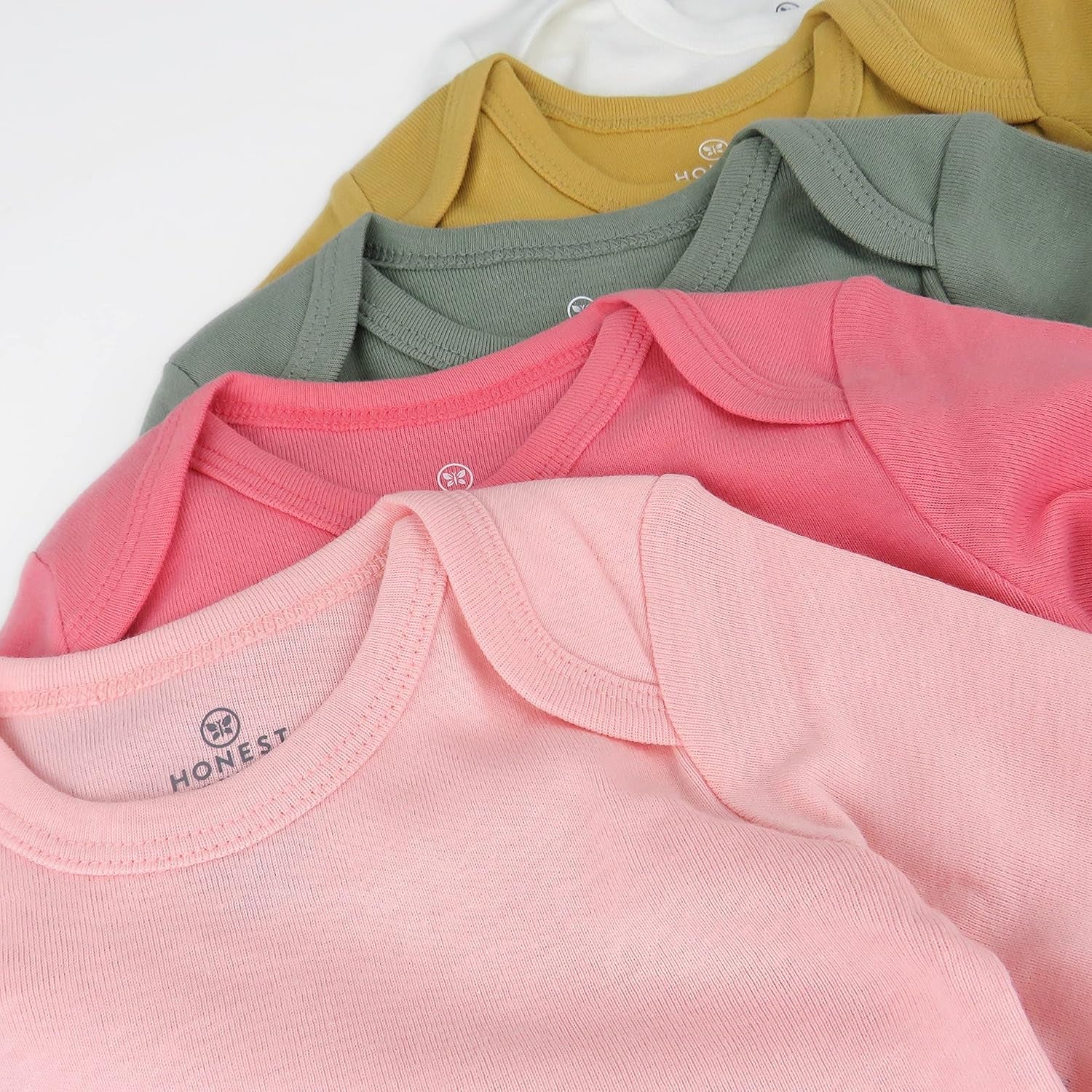 Baby Girls' 5-Pack Long Sleeve Bodysuits One-Piece 100% Organic Cotton for Infant Baby Girls', Unisex