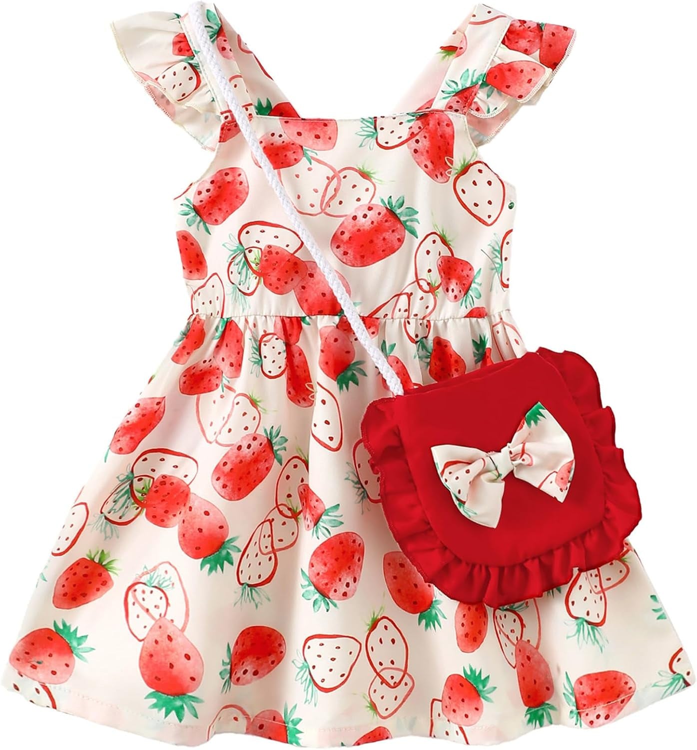 Baby Girl Clothes Newborn Dress Summer Toddler Girls' Clothing Casual Sundress with Cute Bag Infant Outfits