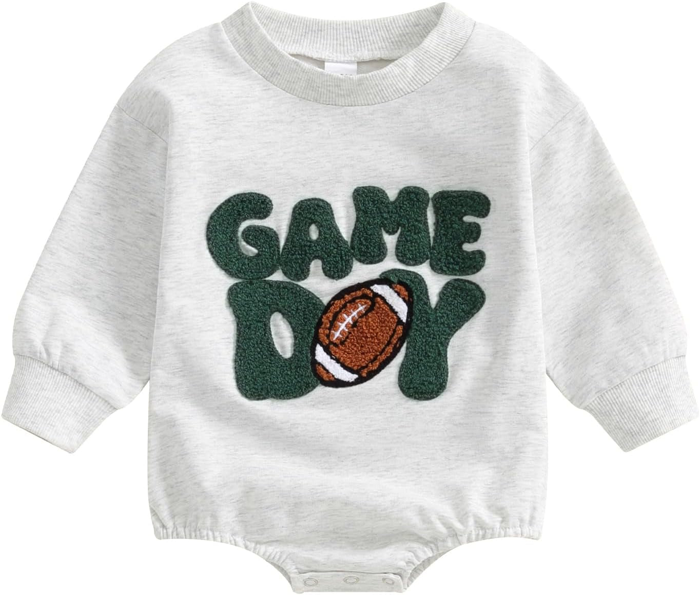 Newborn Baby Girl Boy Football Outfit Sweatshirts Romper Game Day Oversized Bodysuit Sweater Fall Winter Pullover