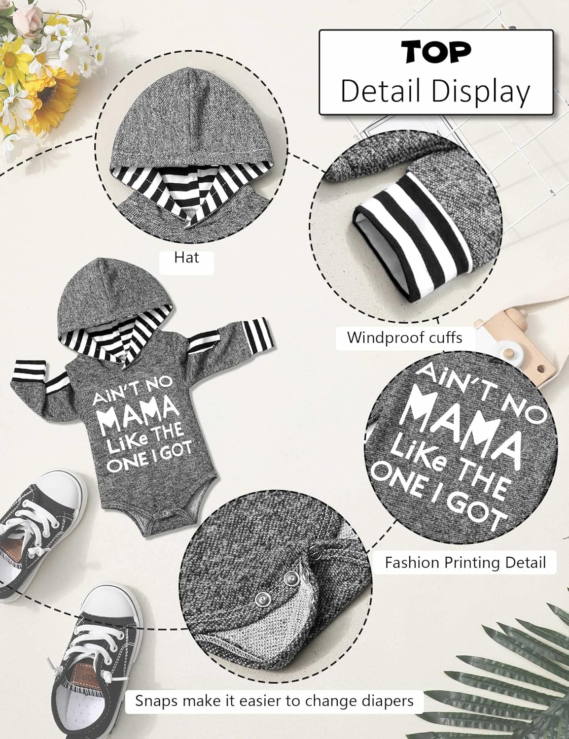 Newborn Baby Boy Clothes Plaid Letter Print Long Sleeve Hoodies + Long Pants 2PCS Fall Winter Outfits Set