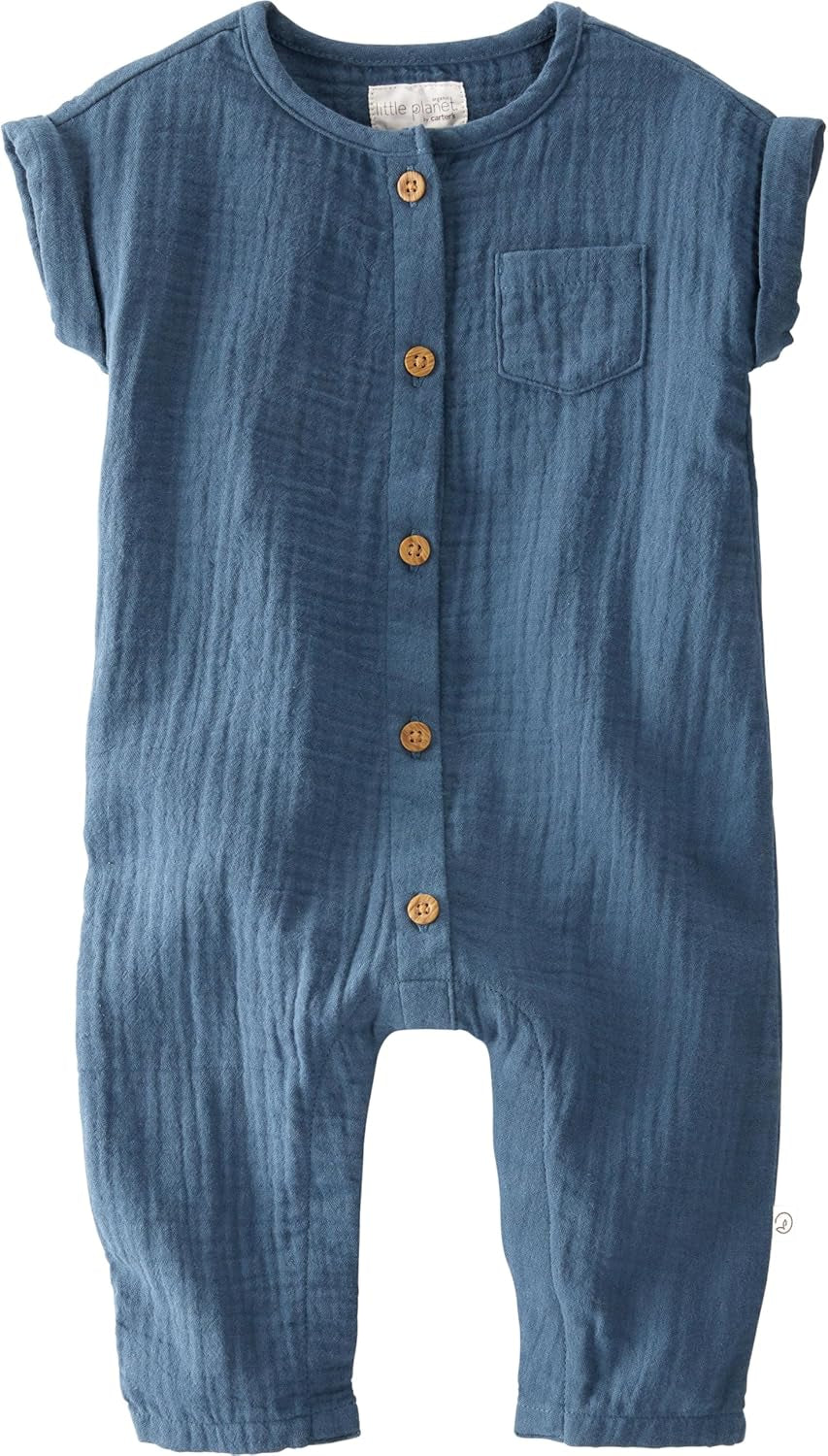 Unisex-Baby Organic Cotton Gauze Overall Jumpsuit