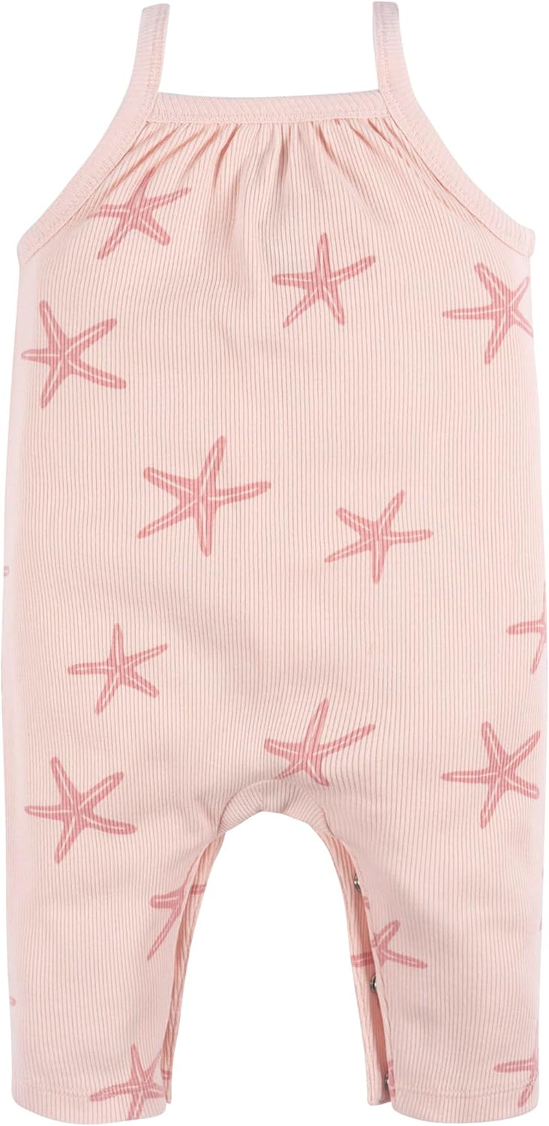 Baby-Girls Sleeveless Cotton Long-Leg Romper Jumpsuit