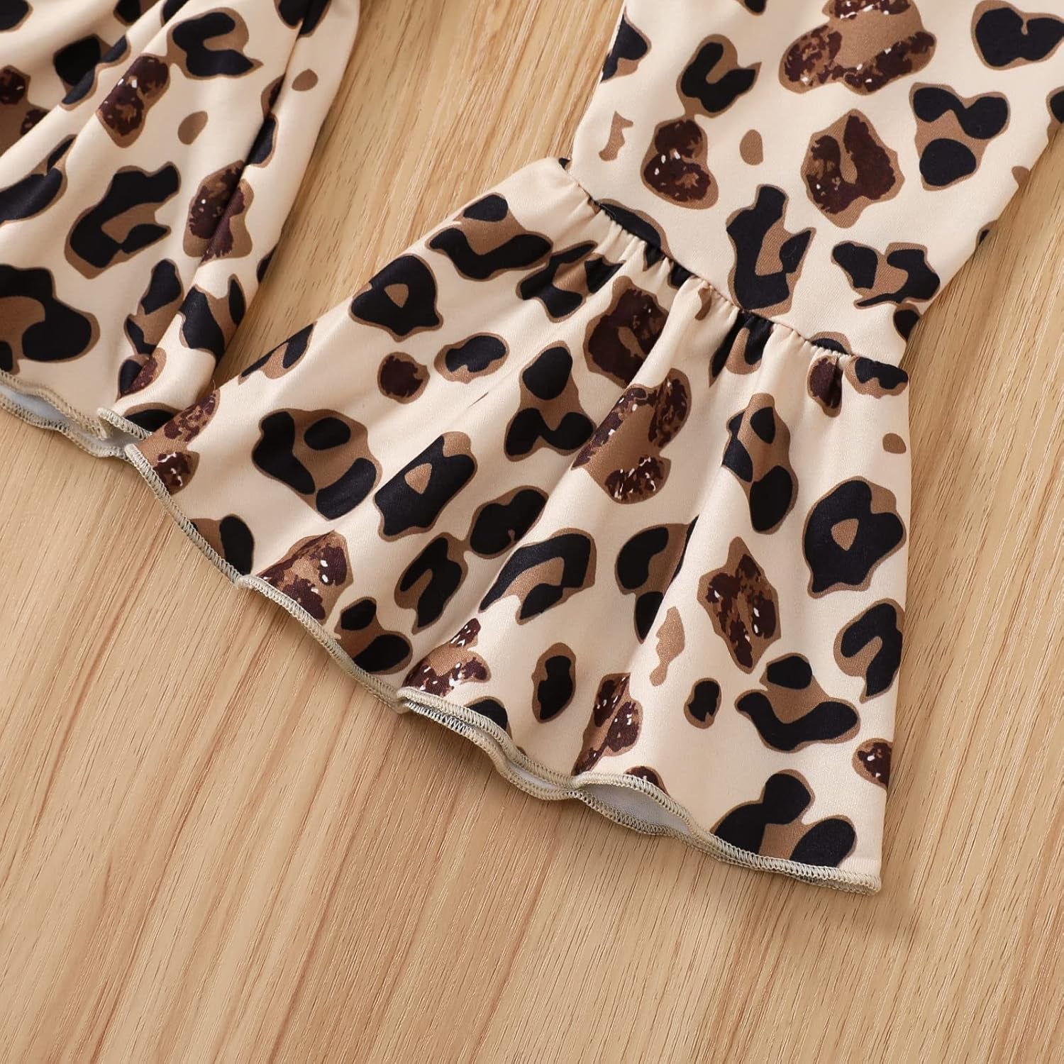 Newborn Baby Girl Clothes Infant Rib Frill Long Sleeve Romper Flared Pants Headband Set 3Pcs Fall Winter Outfits