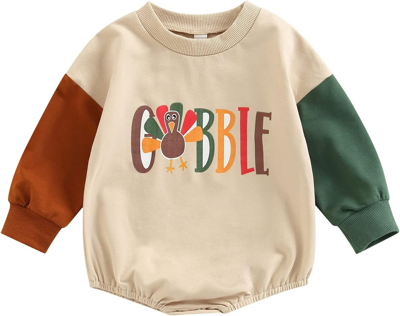 Newborn Baby Boy Girl Bubble Romper Funny Letter Long Sleeve Oversized Sweater Tops Fall Winter Clothes