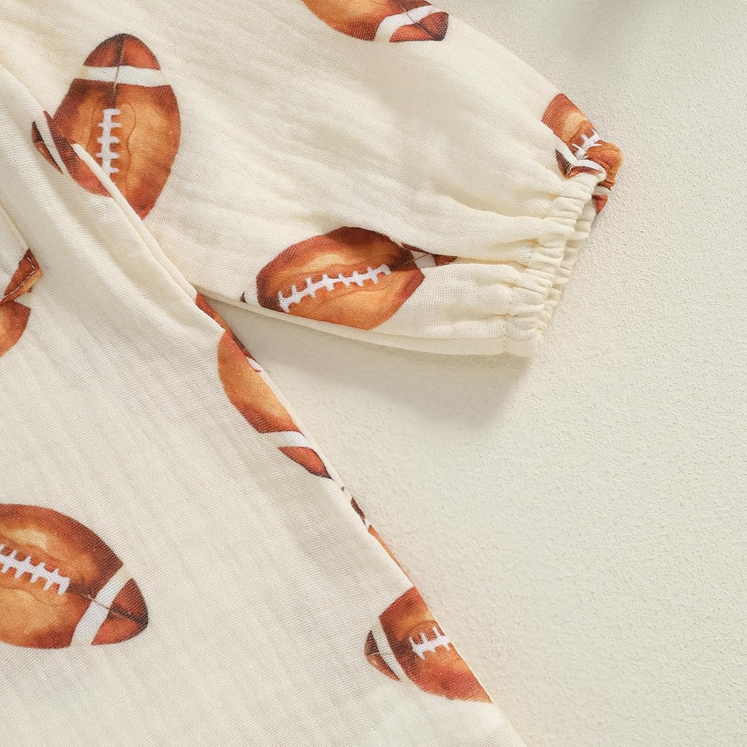 Baby Girl Boy Football Outfit Long Sleeve Football Romper Cotton Linen Bodysuit Jumpsuit Fall Winter Clothes