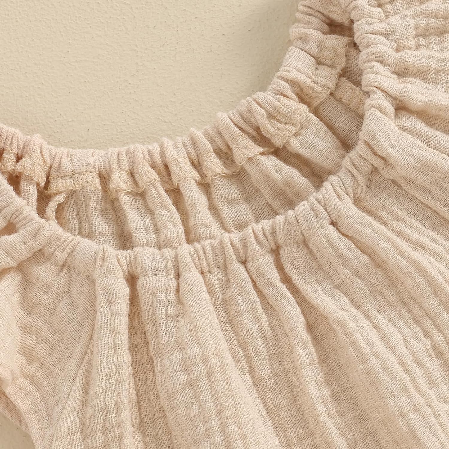 Baby Girl Boy Summer Cotton Linen Romper Clothes Basic Plain Ruffle Sleeveless Comfy Rompers Newborn Tops