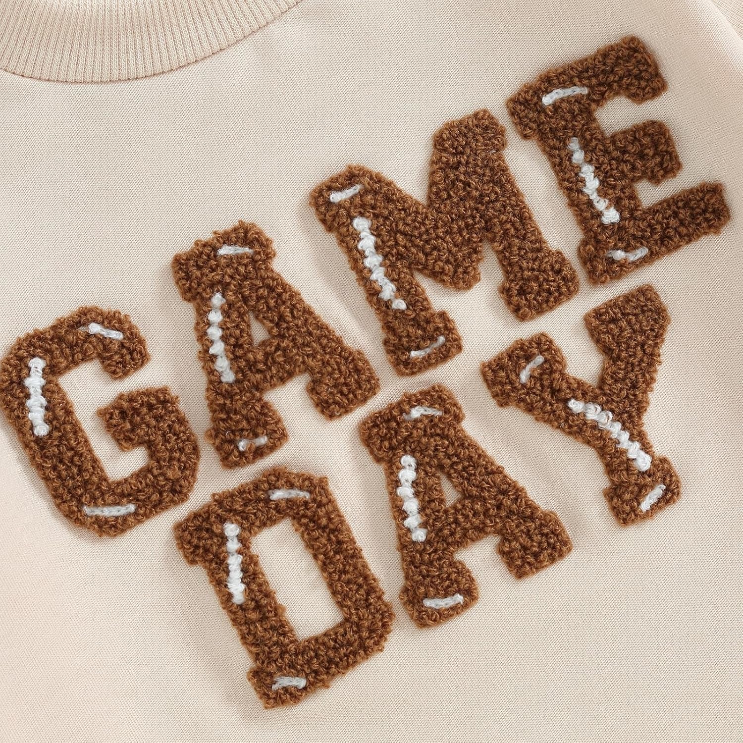 Baby Girl Boy Football Outfit Game Day Football Sweatshirt Romper Oversized Bodysuit Fall Winter Clothes