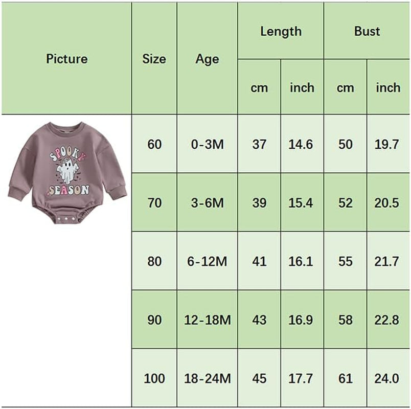 Newborn Halloween Outfit Girl Boy Spooky Season Romper Bubble Sweatshirt Bodysuit Fall Halloween Baby Clothes