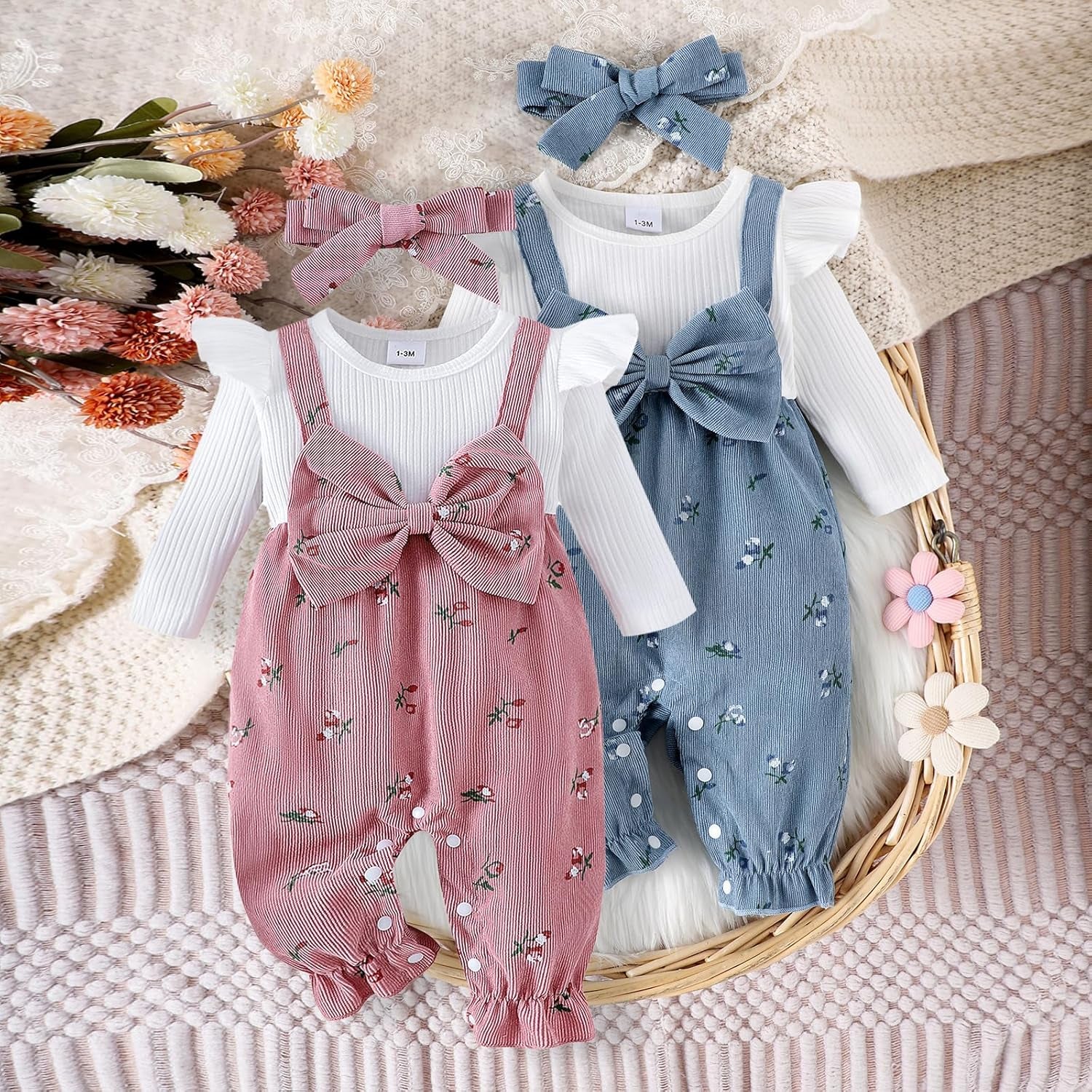 Newborn Baby Girl Clothes Fall Winter Pumpkin Onesie Long Sleeve Romper Infant Jumpsuit Cute Halloween Outfits