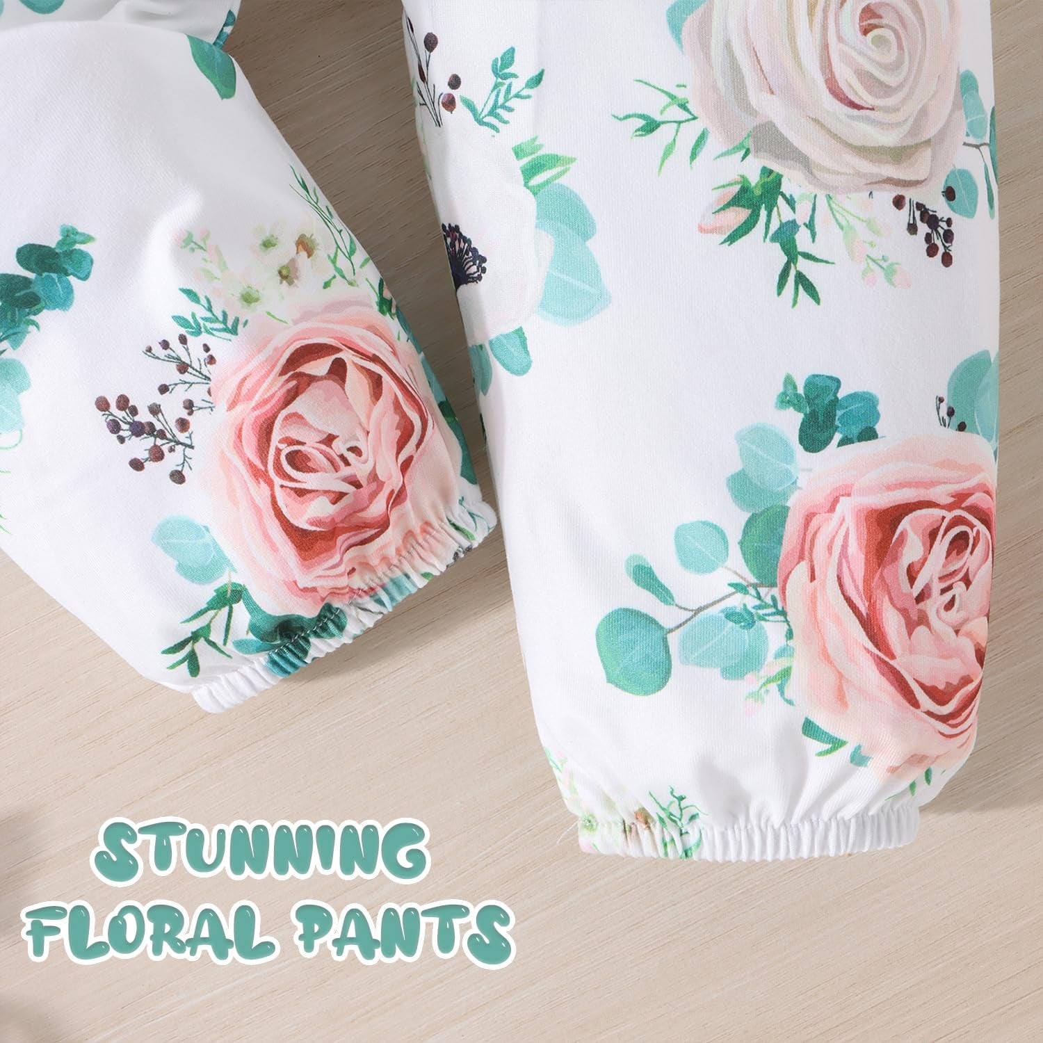 Baby Girl Clothes Newborn Infant Outfits Ruffle Romper+ Floral Pants + Cute Headband Sets for Girls
